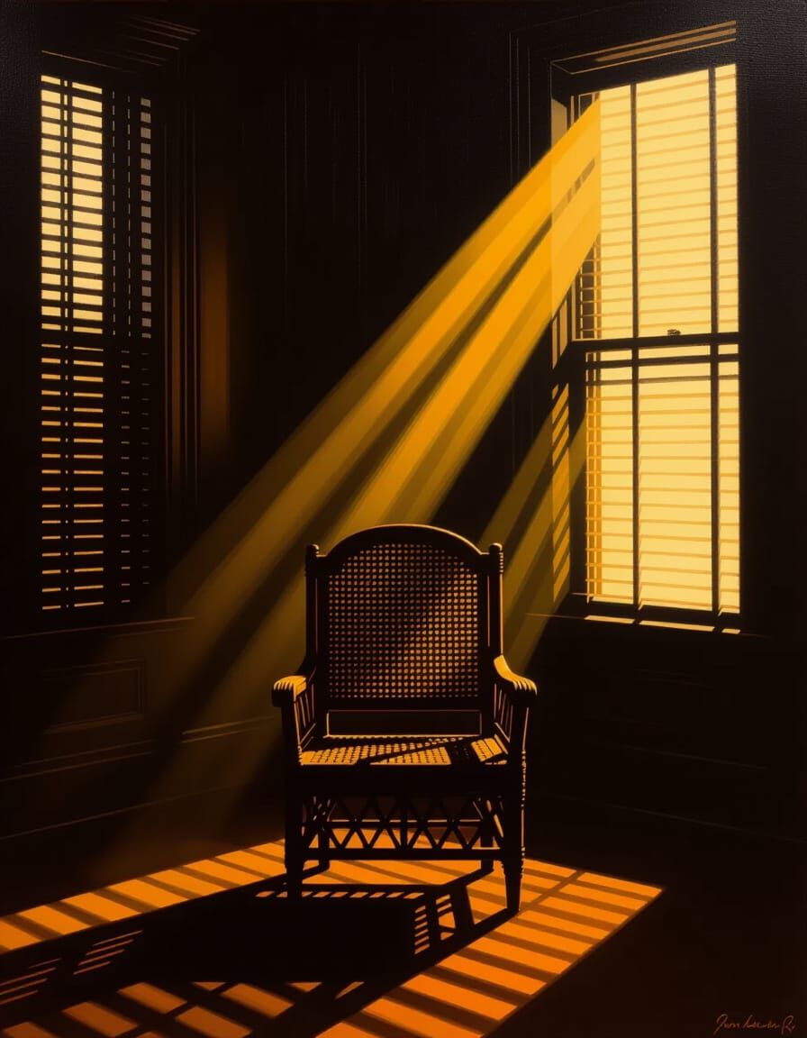 Afro-Brazilian Woman in Shadowed Colonial Room