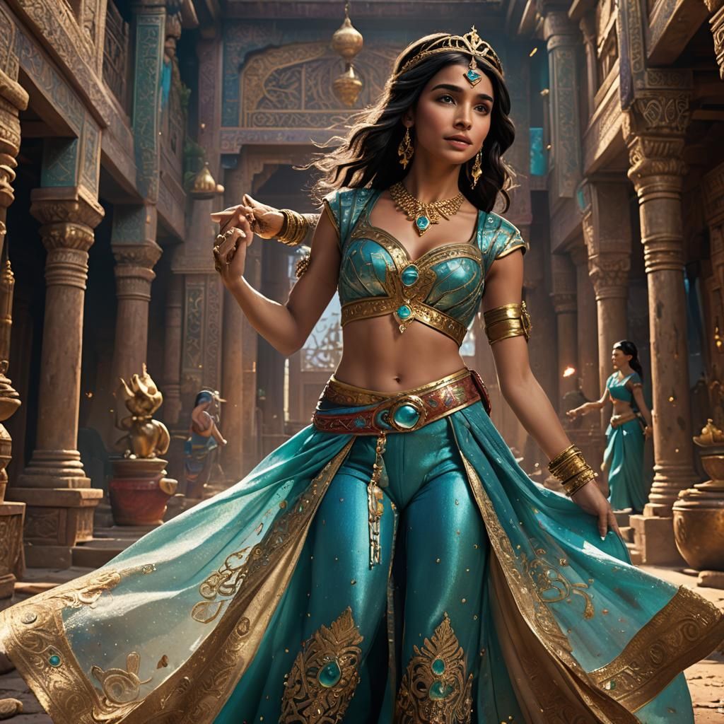 Naomi Scott as Princess Jasmine Art