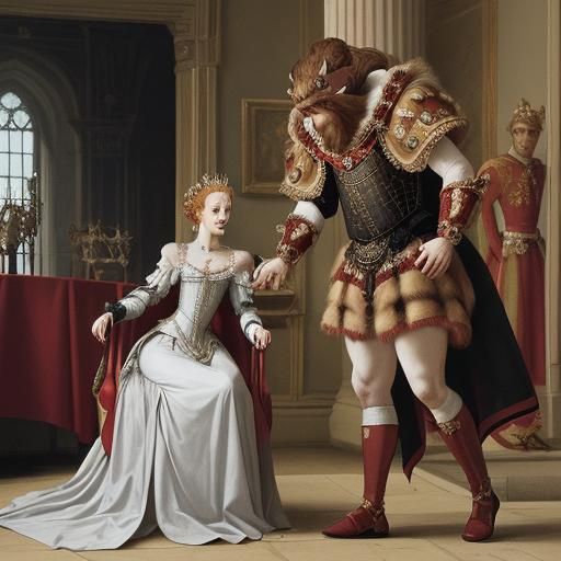 Queen Elizabeth I Meets a Minotaur