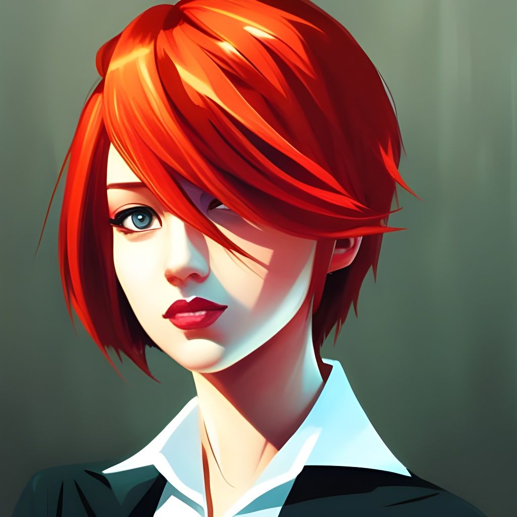 Makima Portrait in Comic Book Style