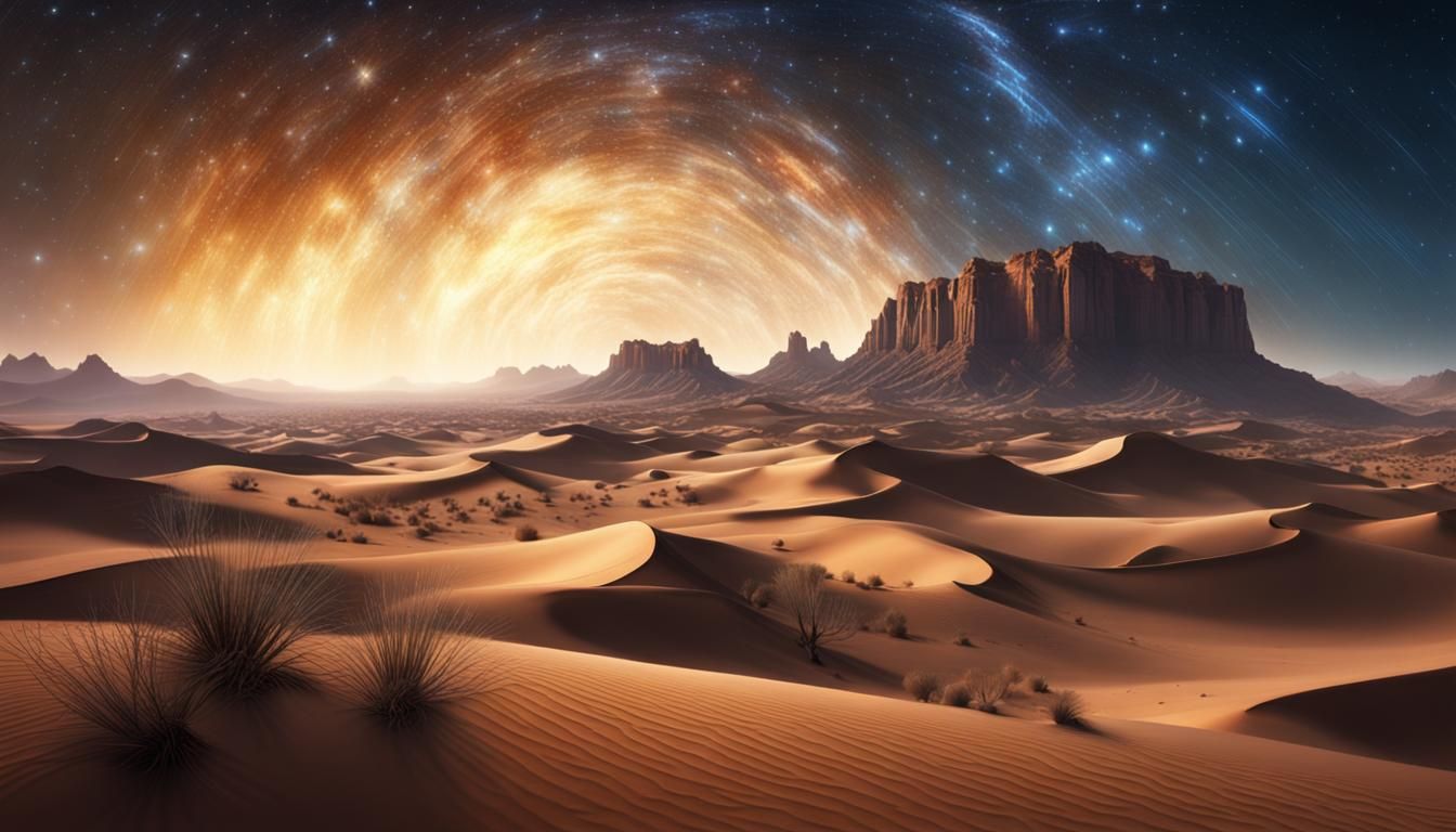 Desert Time Merge: Epic Digital Matte Painting