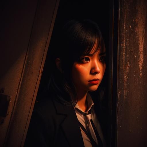 Serious Detective Climbs Fire Escape at Night