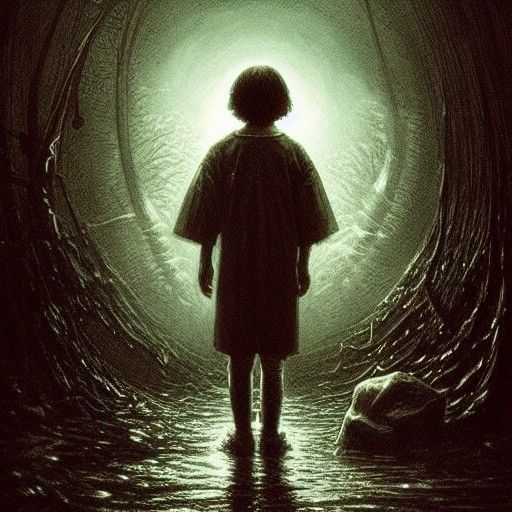 Dark Stranger Things Scene in Doré Style