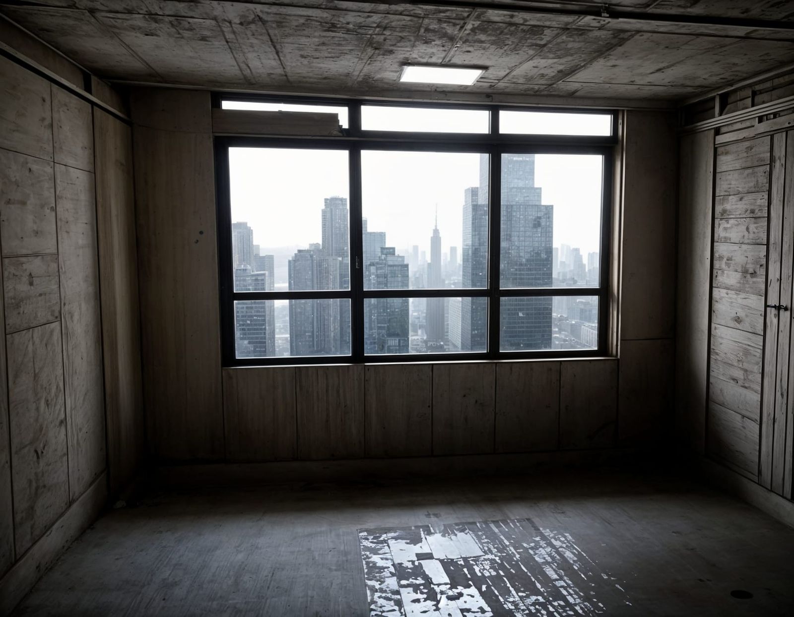 Mid Century Loft Room in a High Rise Skyscraper