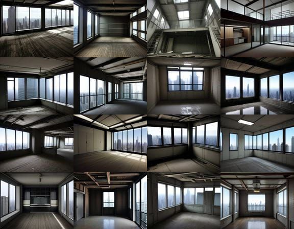 Forgotten 1950s Prefab Loft Room in Abandoned Skyscraper