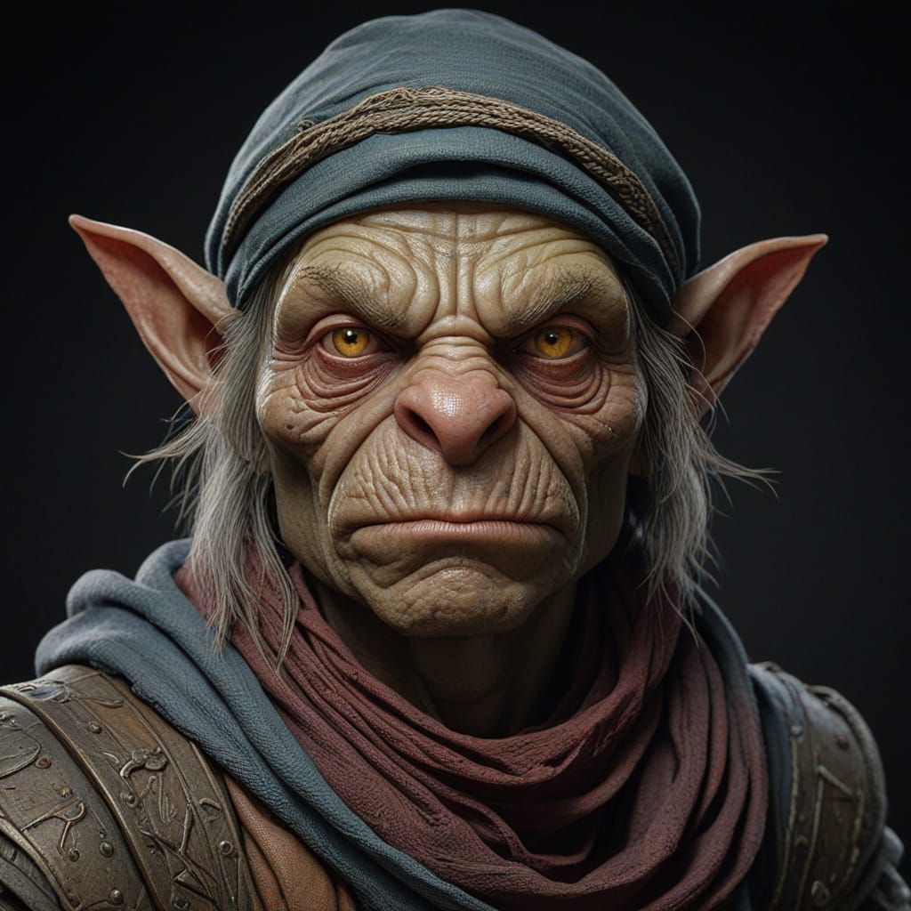 Grim Goblin Warrior in Triadic Colors