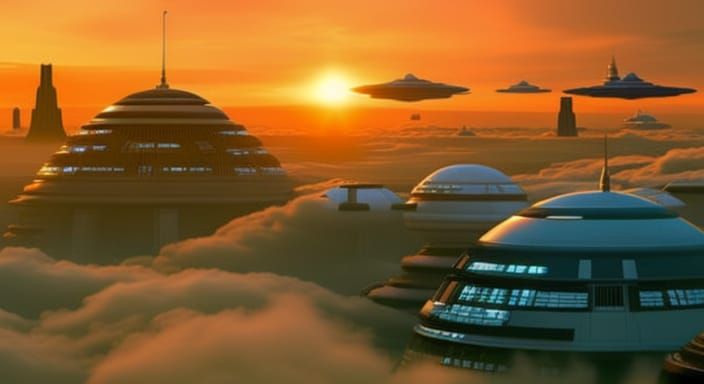 Cloud City Sunset: A Star Wars View
