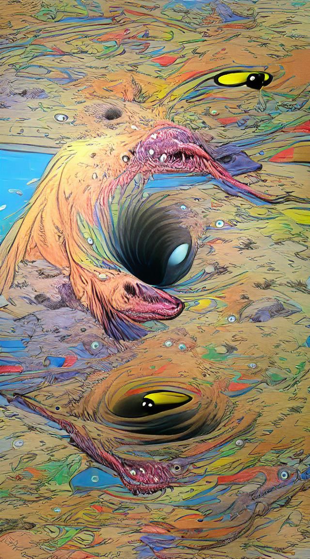 Eerie Creature Emerges from Black Hole