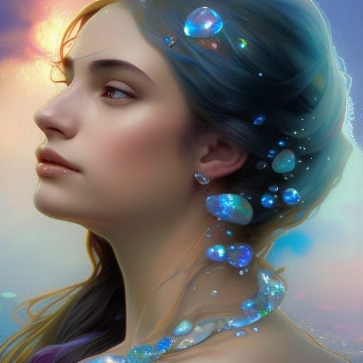 Goddess of Crystal Flowers and Opal Splashes