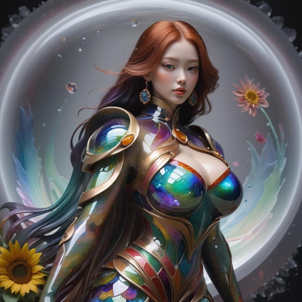 Nude Woman Emerging from Aura Quartz Vase