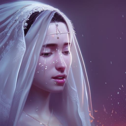 Heartbroken Bride: A Digital Art Masterpiece