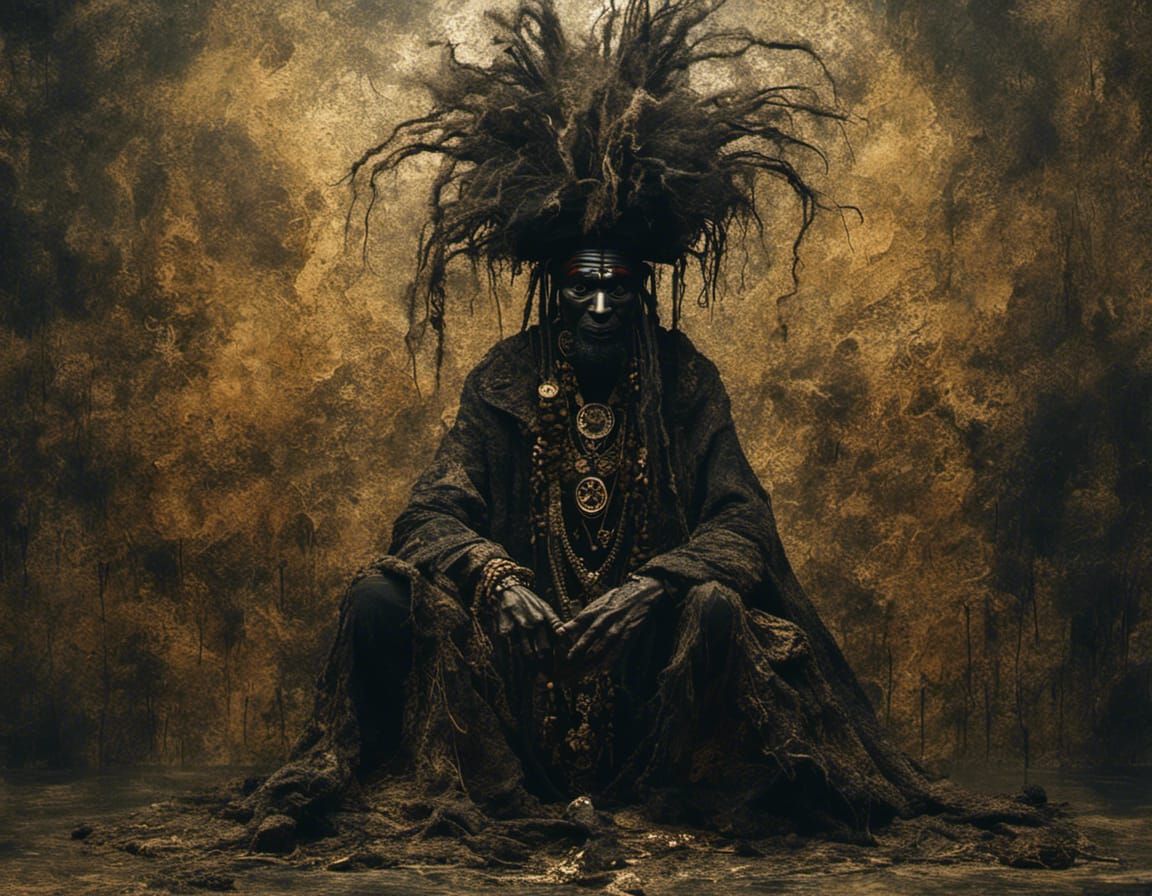 Anciant Haitian Voodoo God Papa Legba