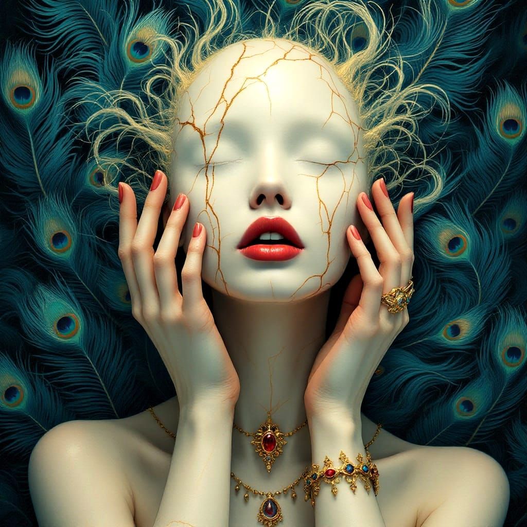 Ethereal Goddess of Pearl and Gold