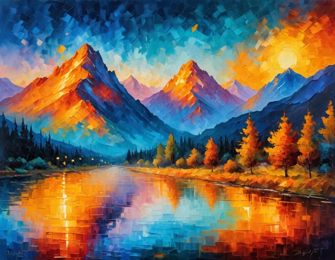 textured mountain range