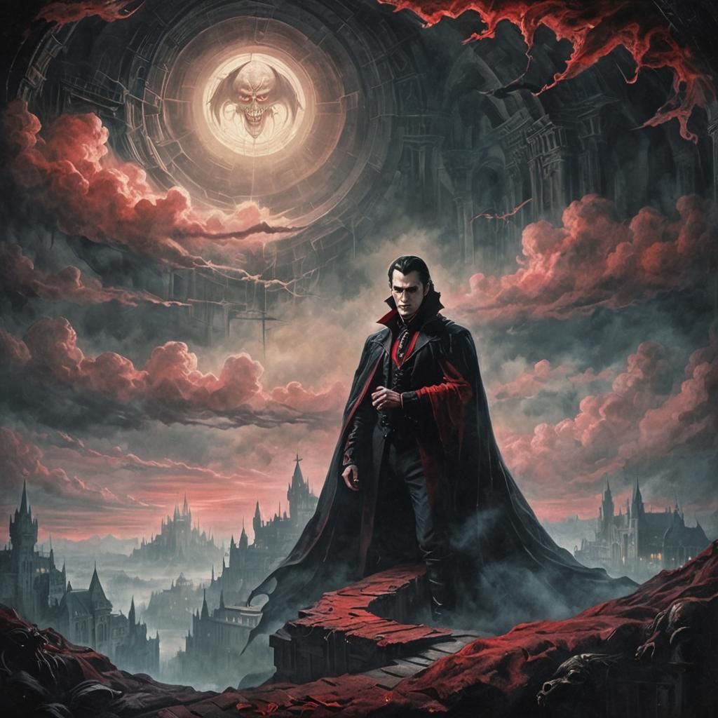 Gothic Portrait of a Young Vampire Lord