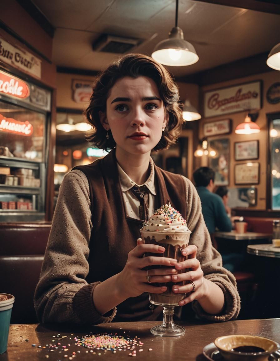 Chocolate Malt with Sprinkles