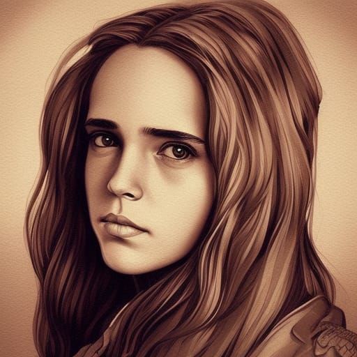 Detailed Portrait of Hermione Granger