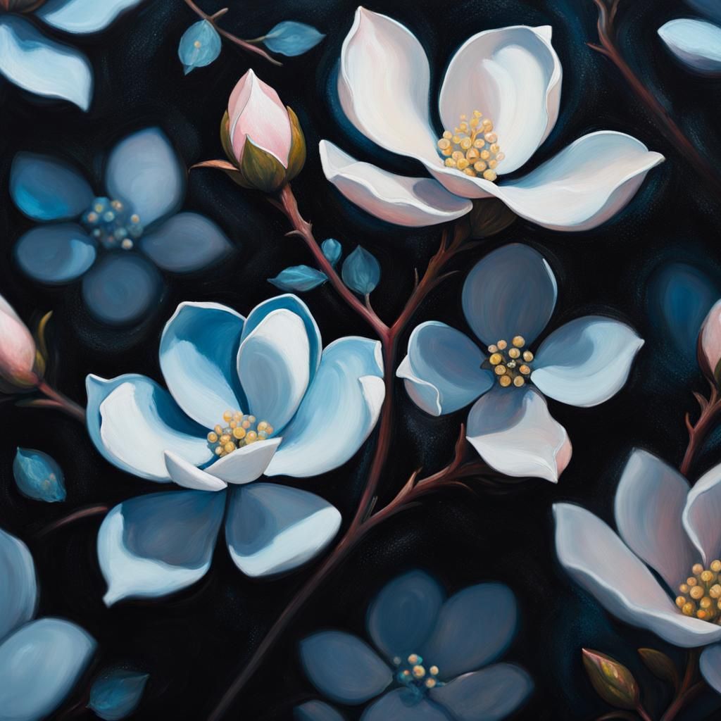 Ethereal Oil Painting of a Hybrid Flower