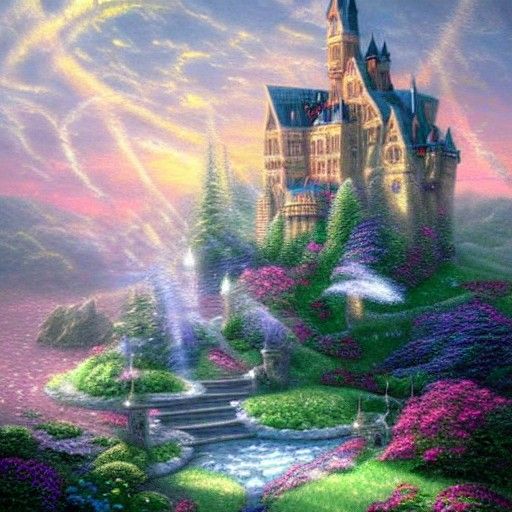 Ethereal Queen in Hyperdetailed Fantasy Castle