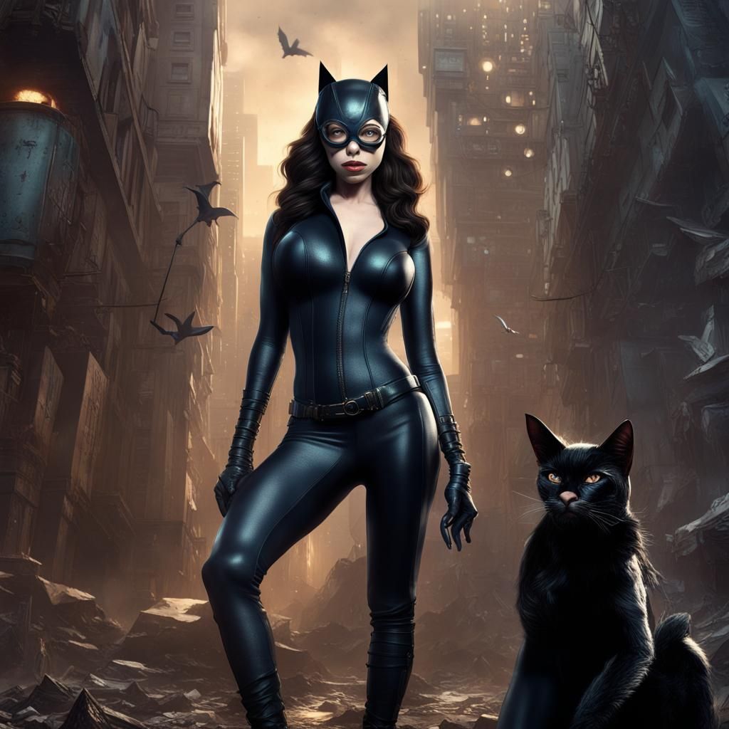 Catwoman Digital Matte Painting in Unreal Engine 5