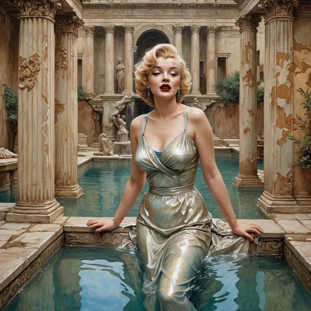 Marilyn Monroe in a Neoclassical Painting