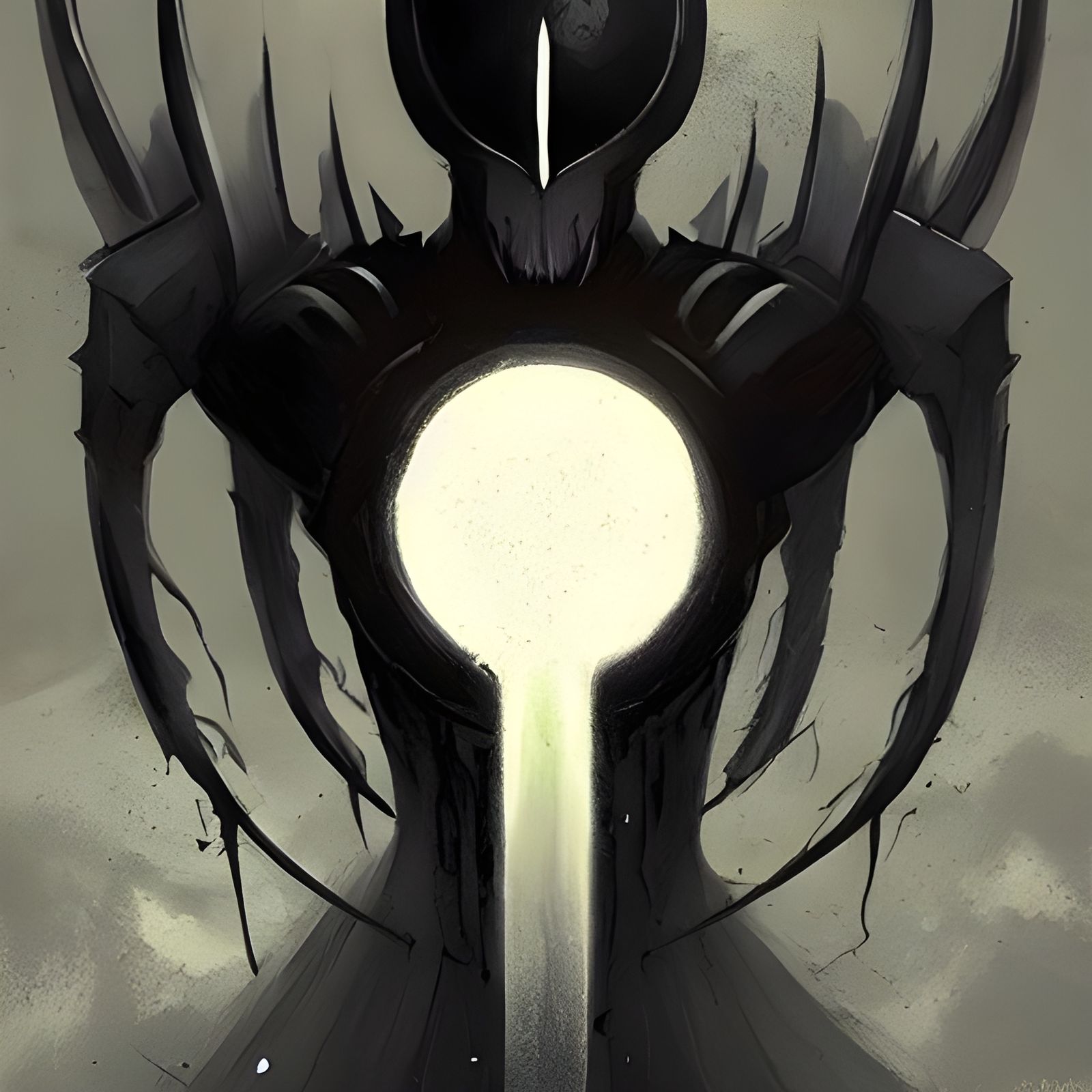 Sinister Hollow Knight in Dark Fantasy Style