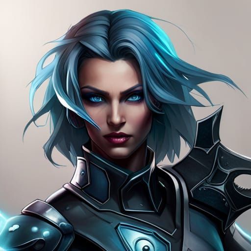 Death Knight Portrait with Glowing Eyes