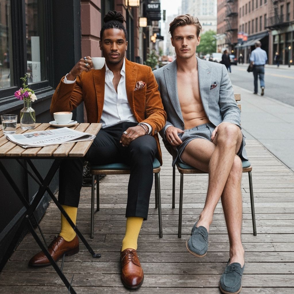 Bohemian Café Scene: Afro-Caribbean Man Enjoying Morning Cof...
