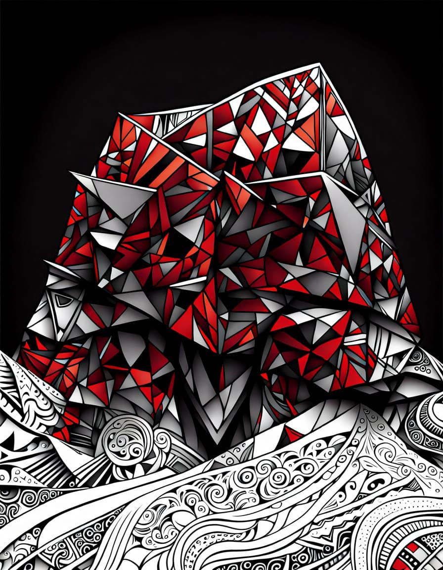 Tribal-Inspired Tattoo Masterpiece in Black and White