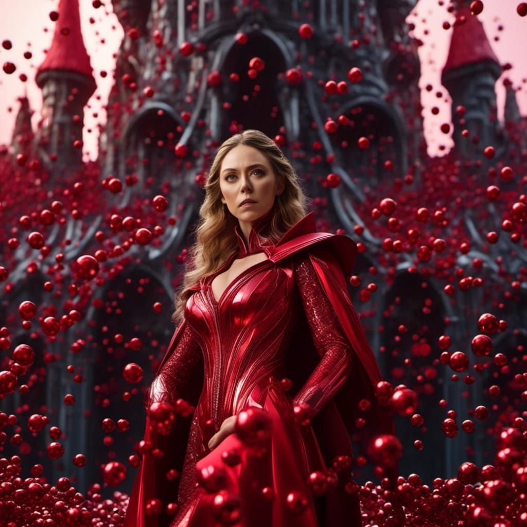 Scarlet Witch Creates a Castle with Her Powers