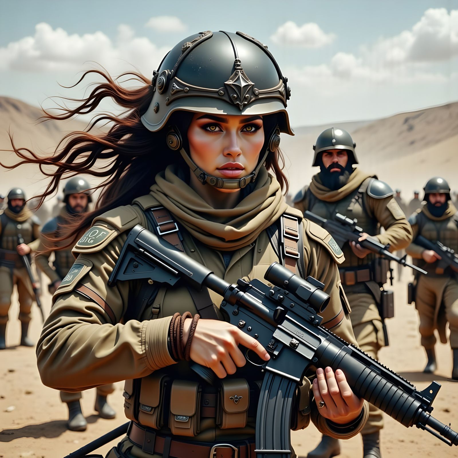 Kurdish Woman Warrior Defeating ISIS in Raqqa