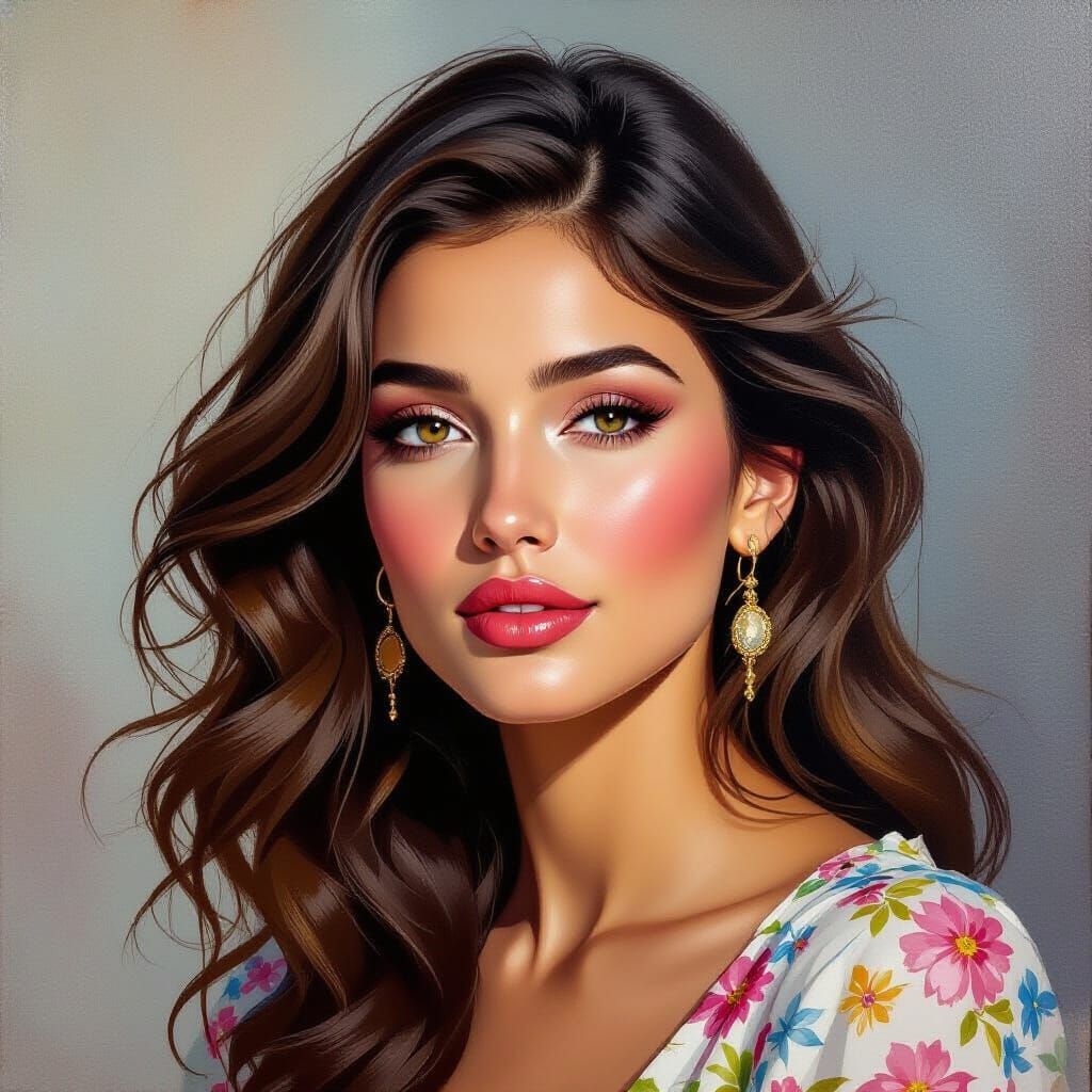 Exquisite Painting with Bright Colors and Masterful Detail