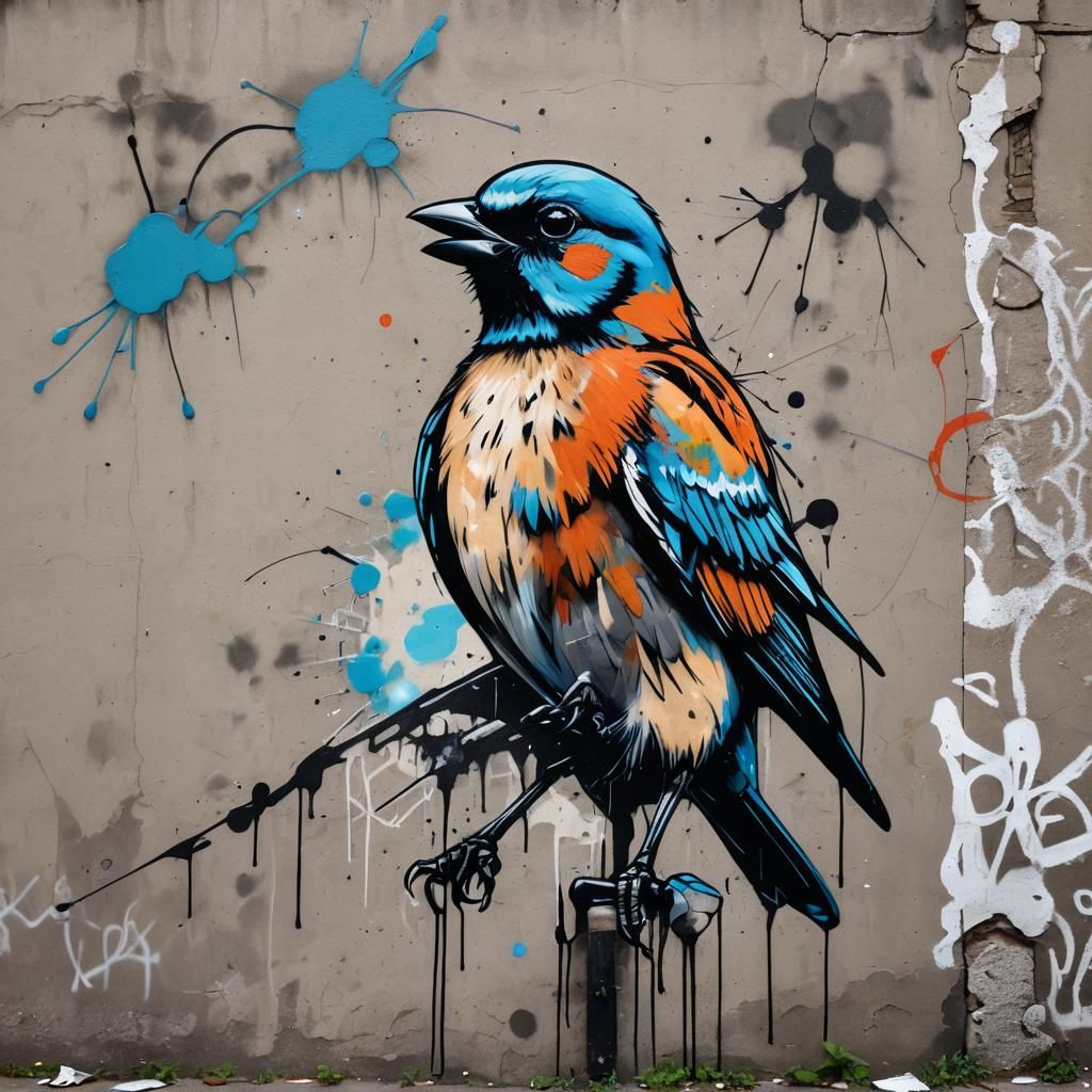 Bird Street Art Graffiti