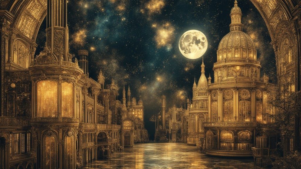 Scorched Alleys: Dreams in Jewel-Toned Cyberpunk Style