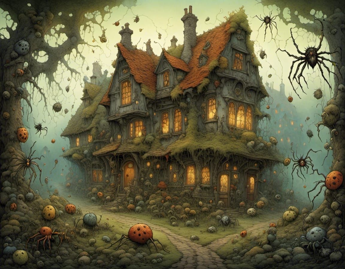 haunted house spider invasion