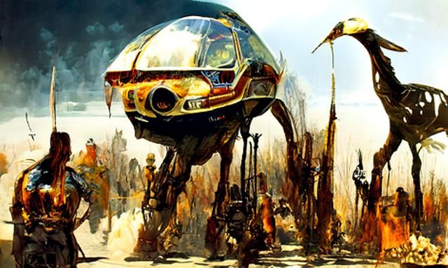 Futuristic Ostrich Warriors Clash in Patagonia, Hollywood Fi...