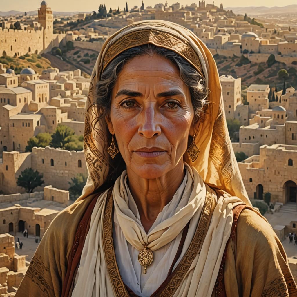 Hebrew Woman Portrait in Ancient Jerusalem