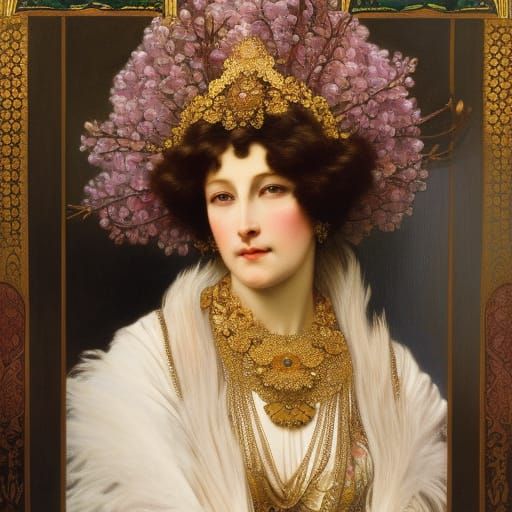 Byzantine Noblewoman in Art Nouveau Style