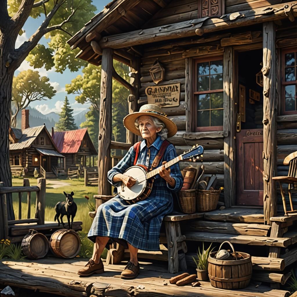 Grandma Plays Banjo: Album Cover Art