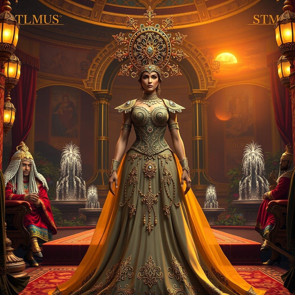 Queen Vashti Defies the King in a Lavish, Regal Setting