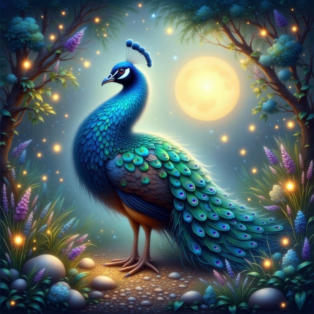 <lora:FiosFantasyGlow:1.0> Peacock
