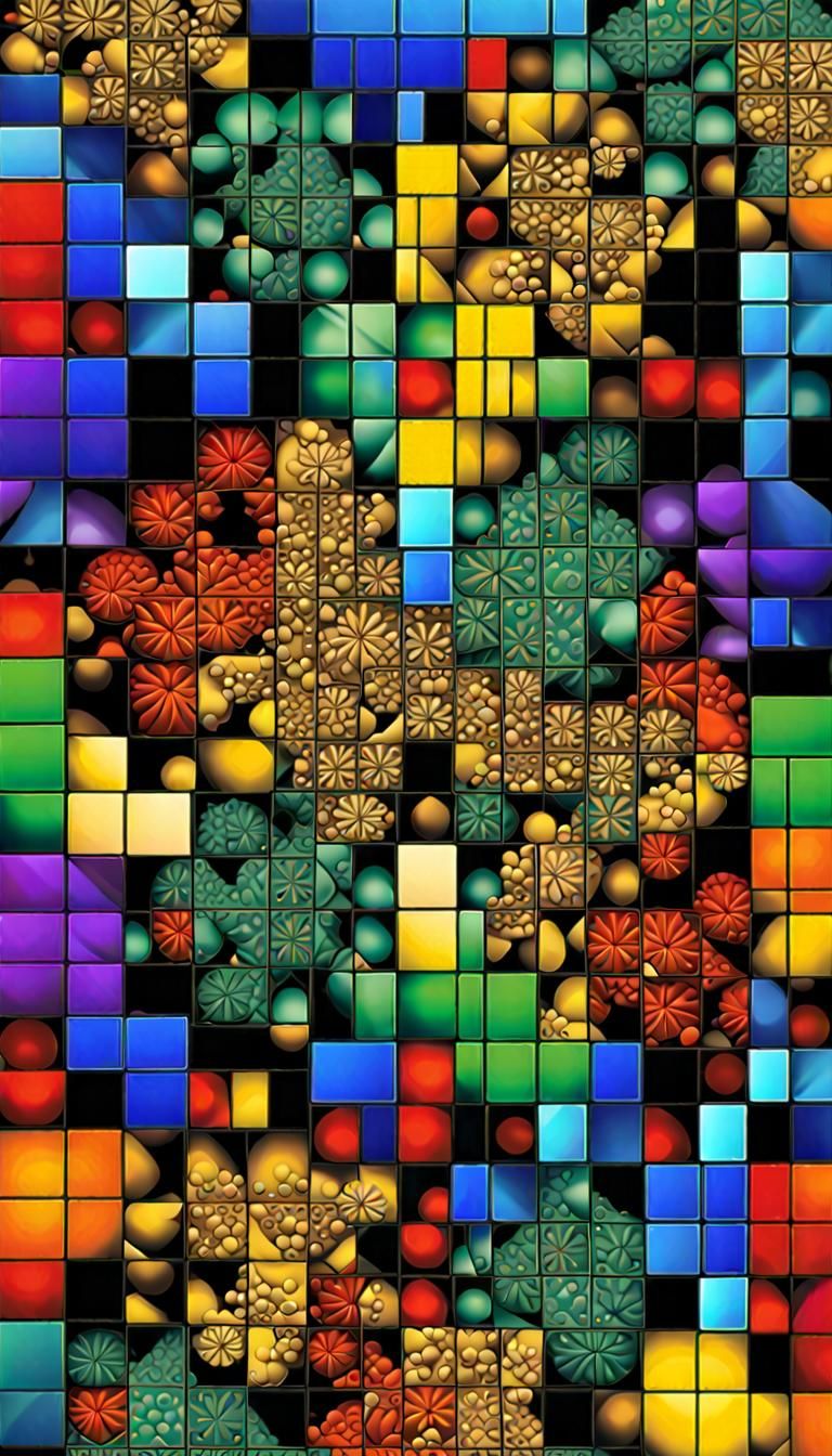 Fractal Mosaic in Spherical 4D Projection