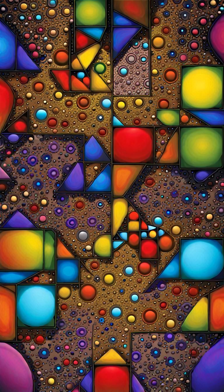 Fractal Mosaic in Spherical Projection: Digital Art