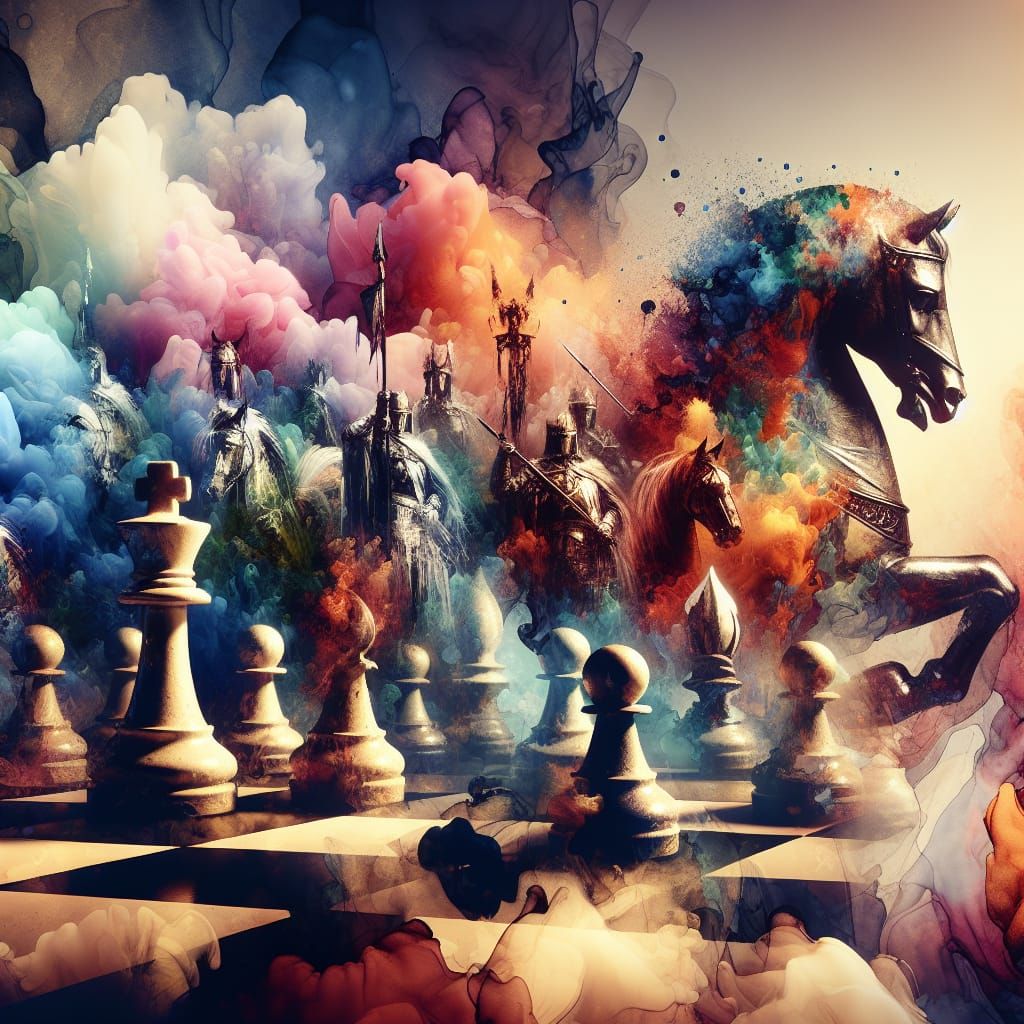 Alcohol Ink Chess