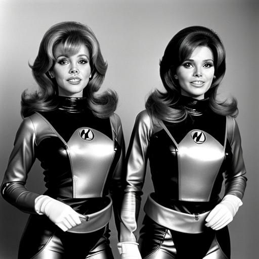 Jane Fonda and Raquel Welch as Gemini Astronauts