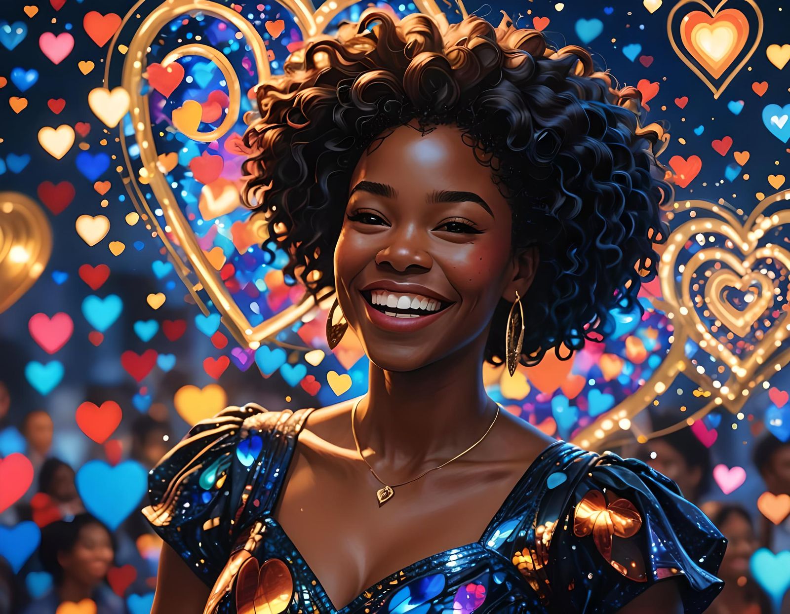 Laughing Black Woman in Mississippi Blues, Concept Art