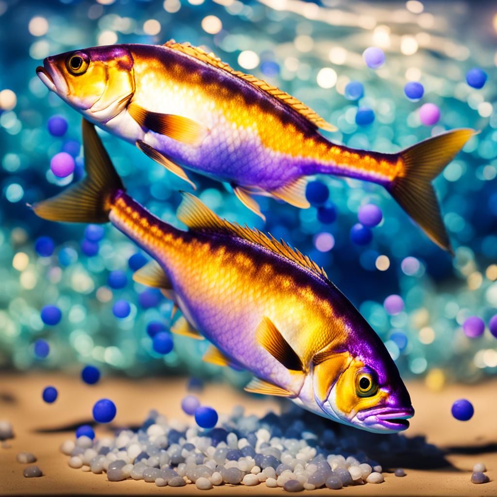 Fish Creates Blue and Purple Glowing Lightning
