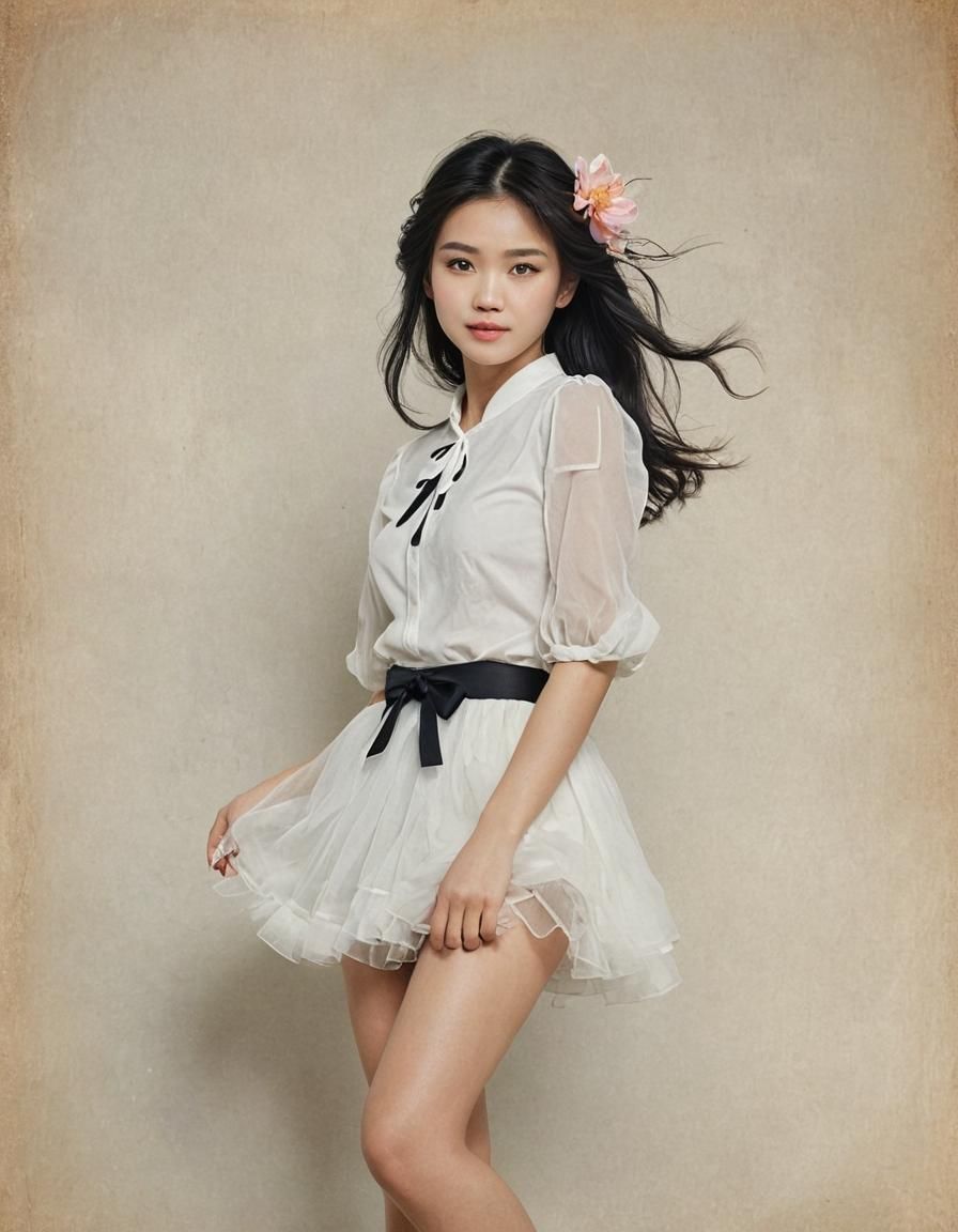 Vietnamese Beauty in Neo-Impressionist Style