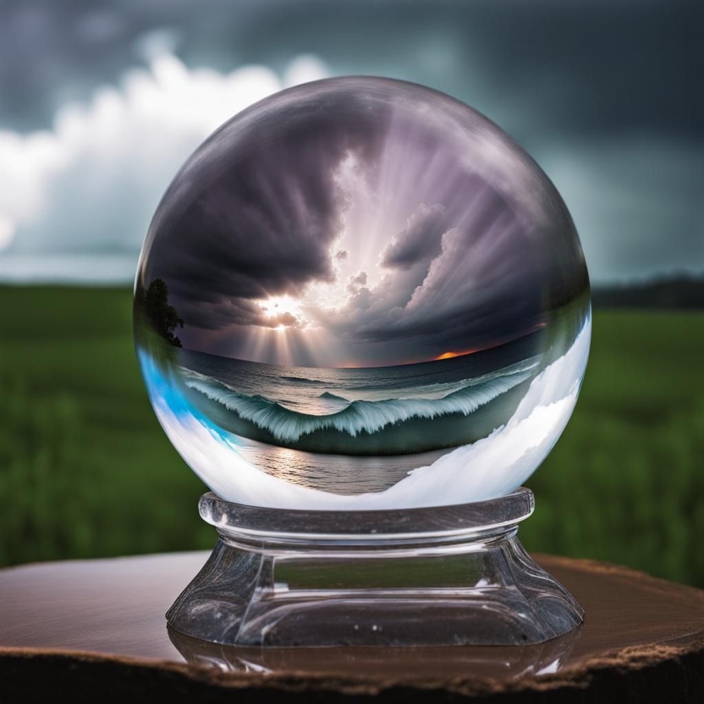 Mystical World in Crystal Ball Storm Eye