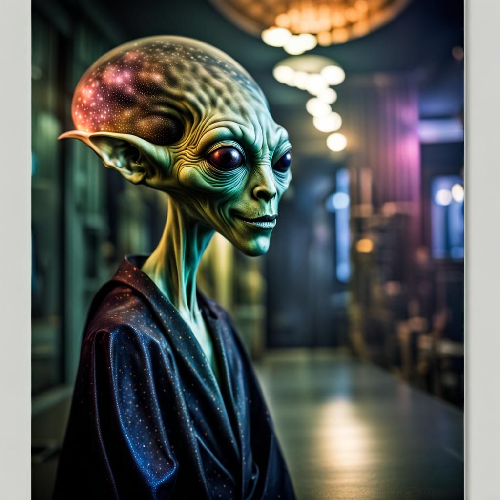 Extravagant Alien Characters in a Cosmic Dreamscape